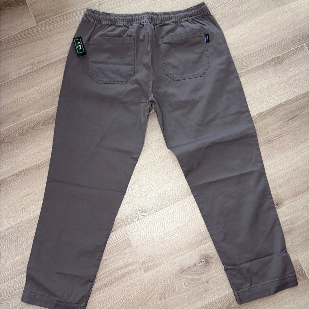 L.L. Bean Men's Gray Drawstring Joggers - Picture 2 of 6